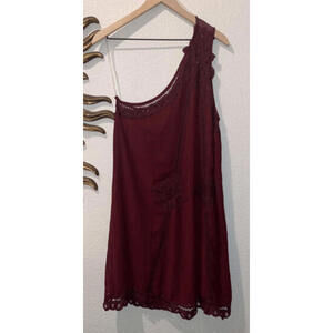 Entro Burgundy One Shoulder Dress Short Size Large